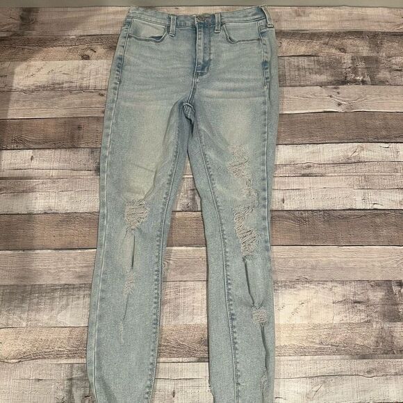 Mudd High Rise Distressed Hem Ankle Jegging | 7 - Picture 3 of 7